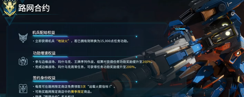 《解限机》路网合约特点介绍