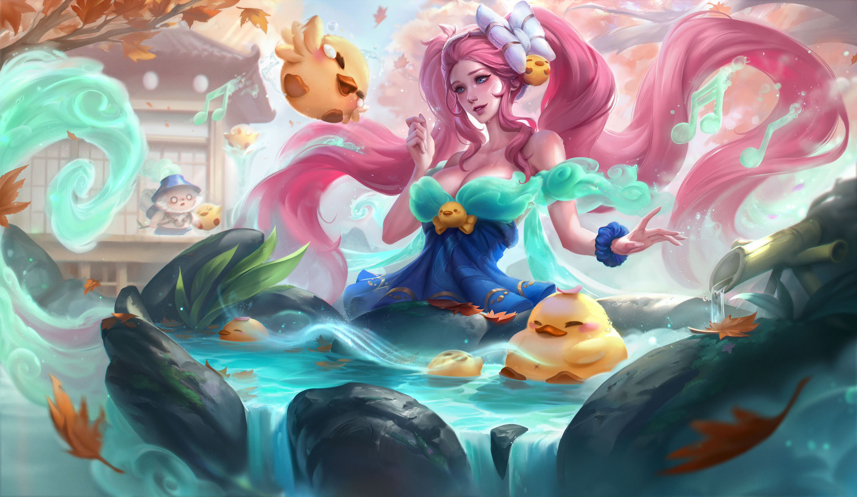 LOL莲华温泉琴女皮肤效果预览
