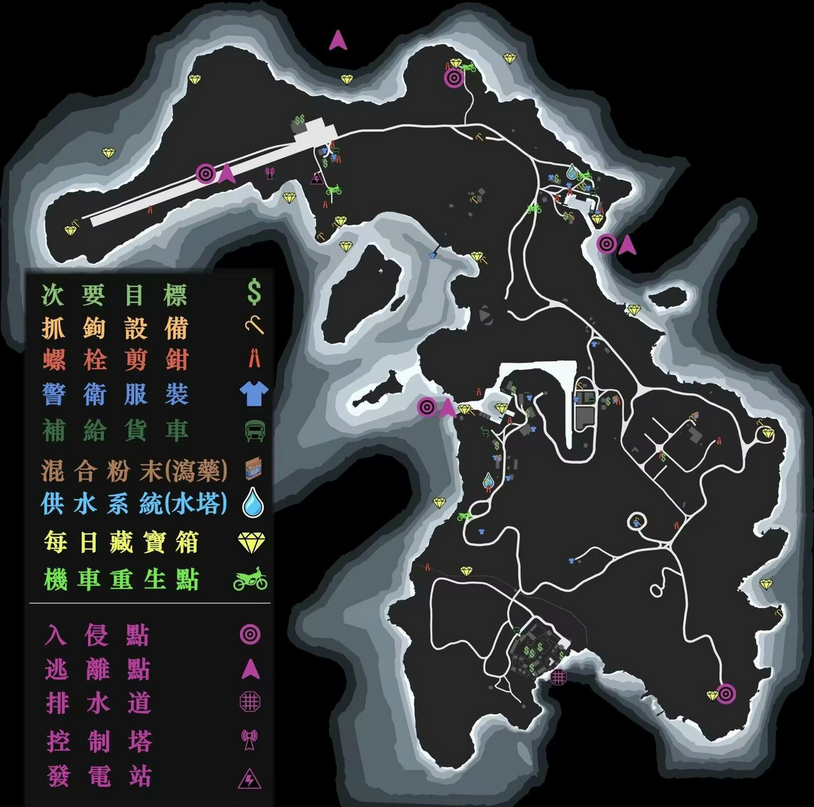 《GTAOL》佩岛劫案重点地图分享