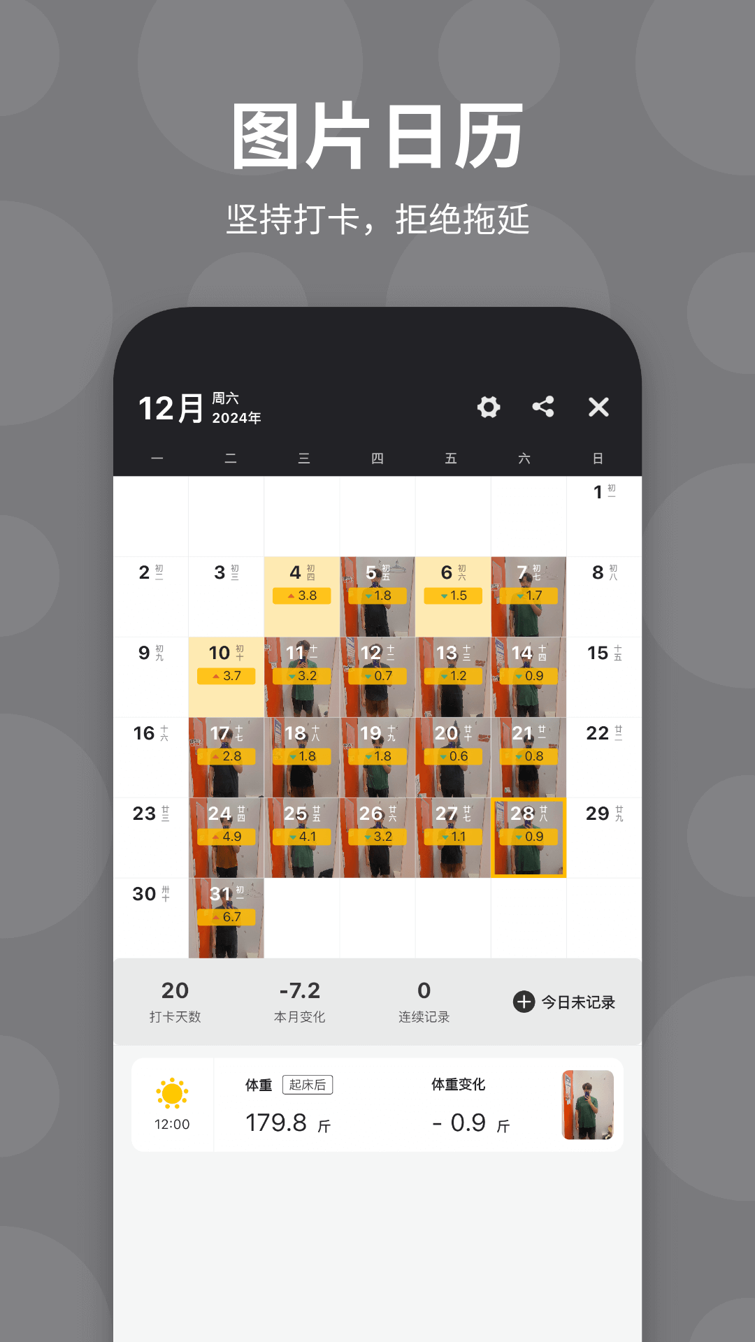 
体重日记app