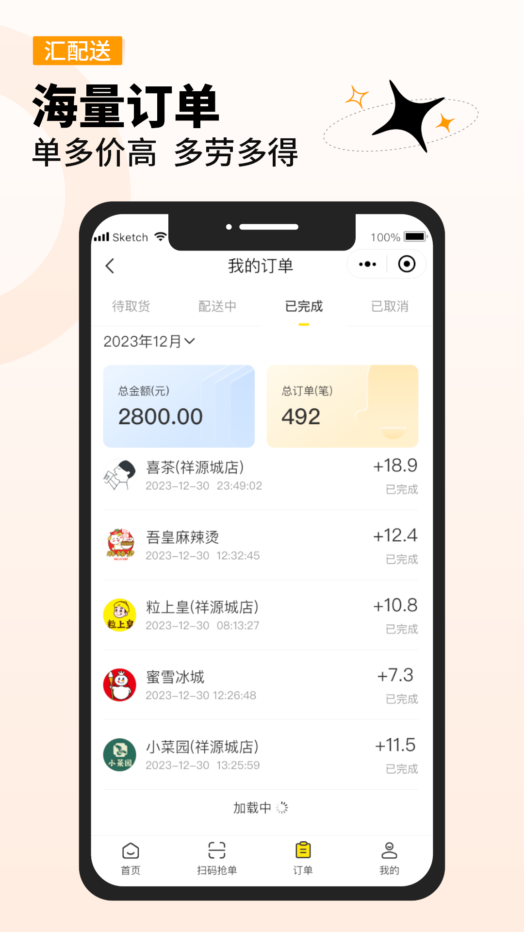 
汇配送