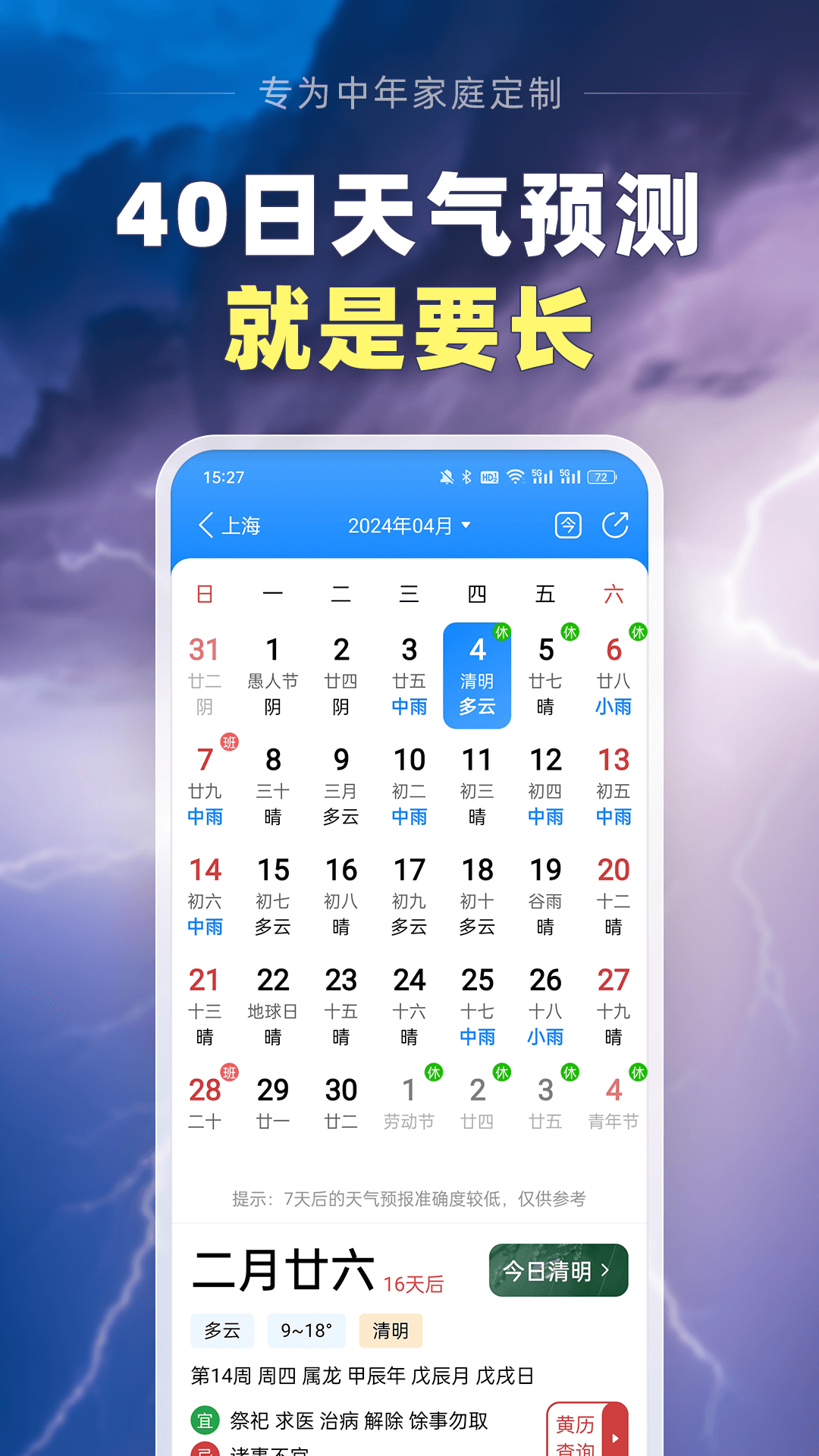 
大字天气预报