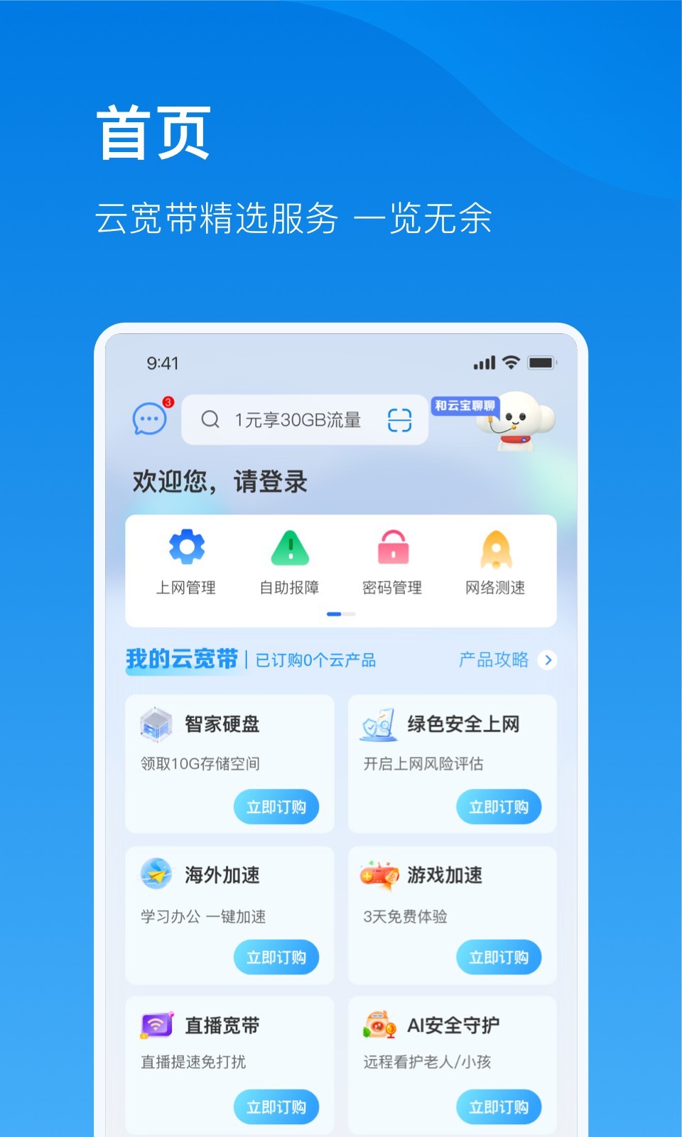 
电信云宽带