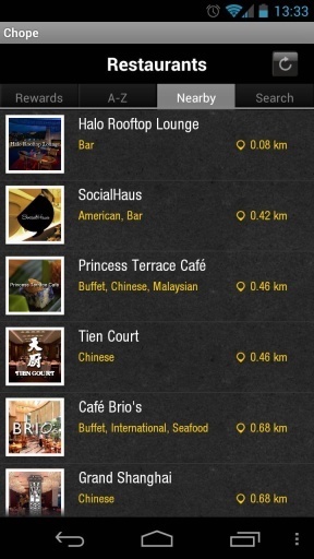 
Chope app