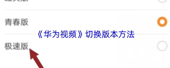 《华为视频》切换版本方法