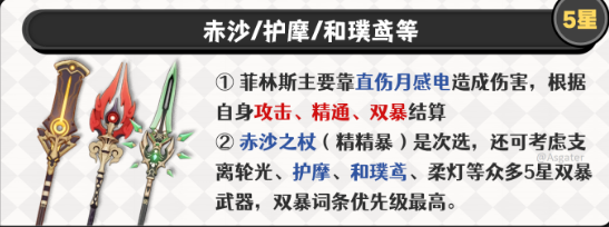原神菲林斯武器选择推荐2