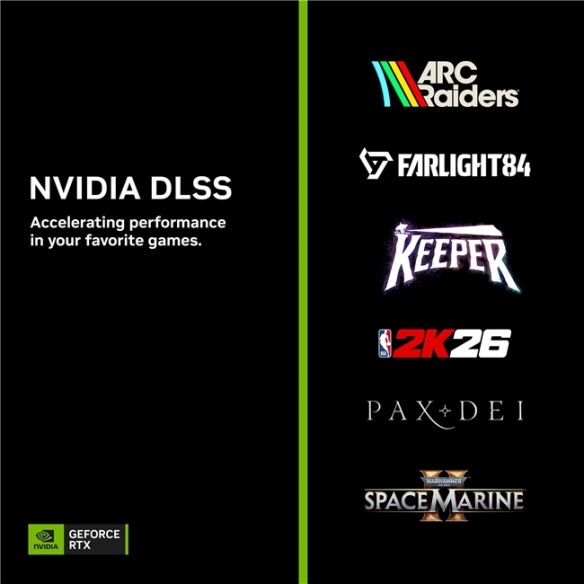 ARC Raiders、《天域安宁》(Pax Dei)和Keeper首发支持DLSS 4，全新GeForce Game Ready驱动推出(图2)